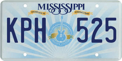 MS license plate KPH525