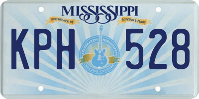 MS license plate KPH528