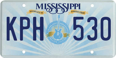 MS license plate KPH530