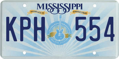 MS license plate KPH554