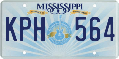 MS license plate KPH564