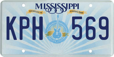 MS license plate KPH569