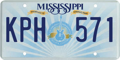 MS license plate KPH571
