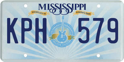 MS license plate KPH579