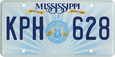 MS license plate KPH628