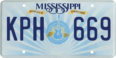 MS license plate KPH669