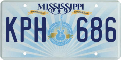 MS license plate KPH686