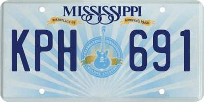 MS license plate KPH691