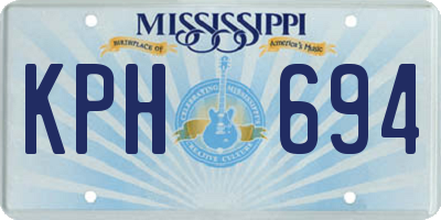 MS license plate KPH694