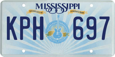 MS license plate KPH697