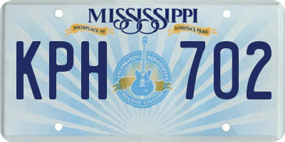 MS license plate KPH702