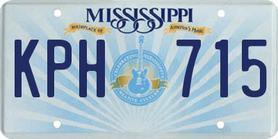 MS license plate KPH715