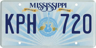 MS license plate KPH720