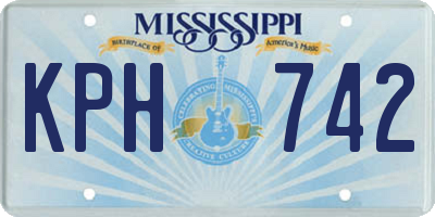 MS license plate KPH742