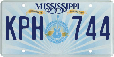 MS license plate KPH744