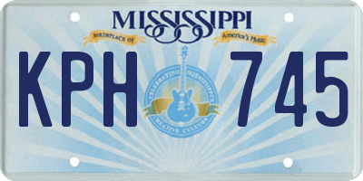 MS license plate KPH745
