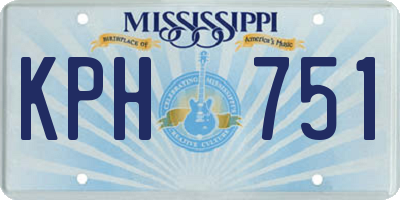 MS license plate KPH751