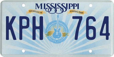 MS license plate KPH764