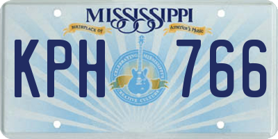 MS license plate KPH766