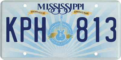 MS license plate KPH813