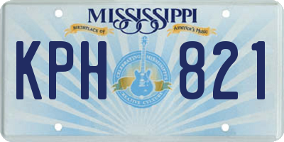 MS license plate KPH821