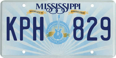 MS license plate KPH829