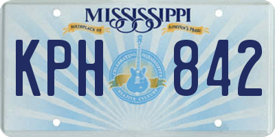MS license plate KPH842