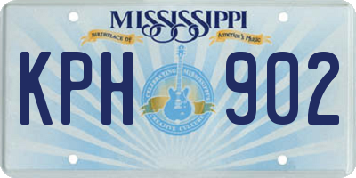 MS license plate KPH902