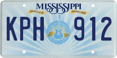 MS license plate KPH912