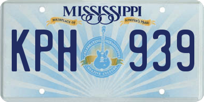MS license plate KPH939