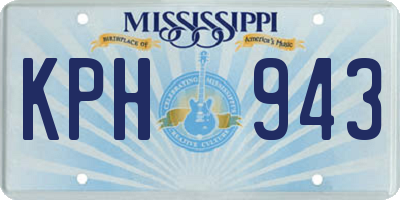 MS license plate KPH943