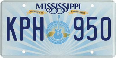 MS license plate KPH950