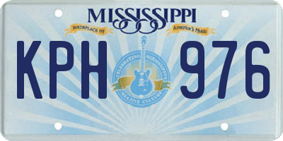 MS license plate KPH976