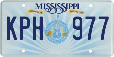 MS license plate KPH977