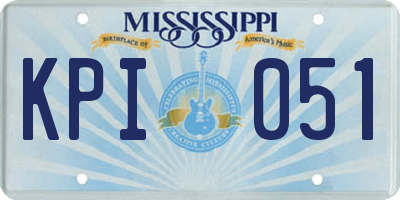 MS license plate KPI051