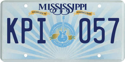 MS license plate KPI057