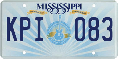 MS license plate KPI083
