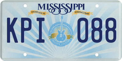 MS license plate KPI088