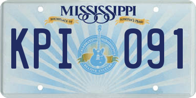 MS license plate KPI091