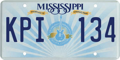 MS license plate KPI134