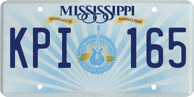 MS license plate KPI165