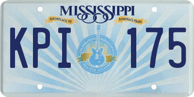 MS license plate KPI175
