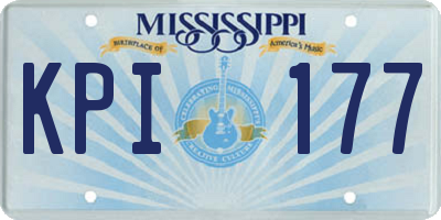 MS license plate KPI177