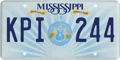 MS license plate KPI244