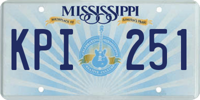 MS license plate KPI251