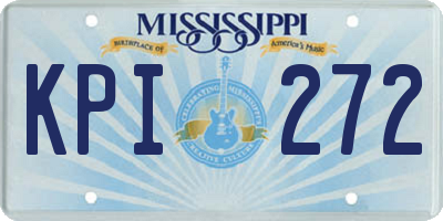 MS license plate KPI272