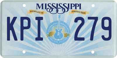 MS license plate KPI279