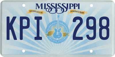 MS license plate KPI298