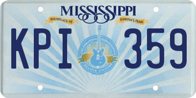 MS license plate KPI359