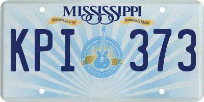 MS license plate KPI373